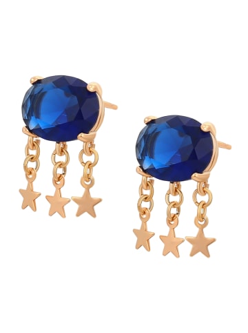 faina Women Earrings in Rose Gold Navy