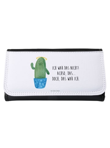 Mr. & Mrs. Panda Portemonnaie für Damen Kaktus Heilig mit Spruch in Weiß