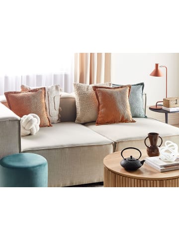 Beliani 2er-Set Dekokissen ZINNIA in Orange