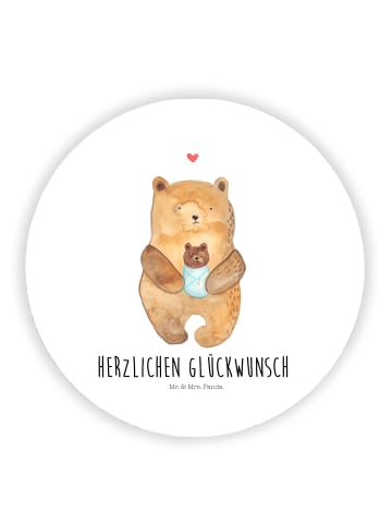 Mr. & Mrs. Panda Magnet für Kühlschrank Bär Baby mit Spruch in Weiß