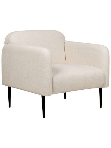 Beliani Sessel STOUBY in Beige/Schwarz - (W) 83 x (H) 77 x (L) 74 cm