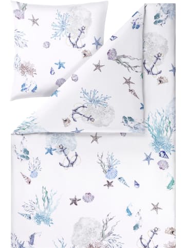 Estella Seersucker Bettwäsche in blau