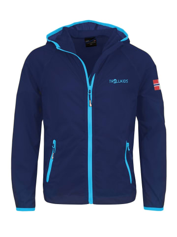 Trollkids Windjacke "Fjell" in Marine / Hellblau