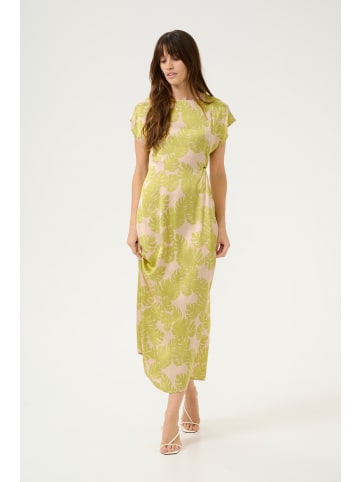 CULTURE Kleid CUmiso Feminine in Green Palm Leaves