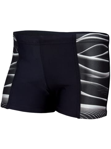 Aquarti Jungen Schwimmhose Kontrastfarbige Einsätze in schwarz/grau