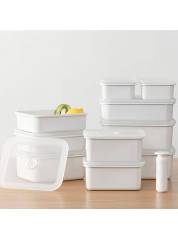 Honey Ware HONEYWARE | Emailledosen, VAKUUM, weiß, 740 ML