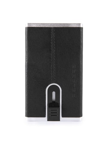 Piquadro Black Square Kreditkartenetui RFID Leder 6 cm in black