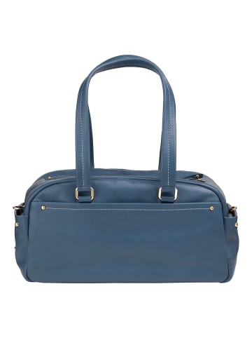 DuDu Pocket Schultertasche Leder 33 cm denim blue