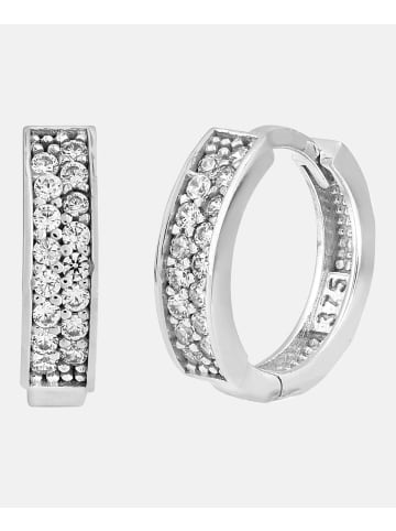 Diamant L'éternel Creolen aus 375 Weißgold mit Zirkonia