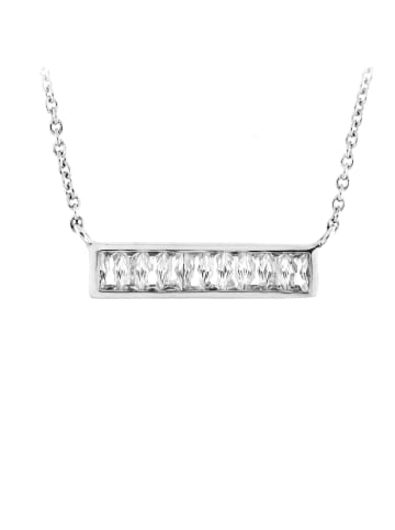 Smart Jewel Collier Mit Mittelteil Stab Und Zirkonia in Weiss