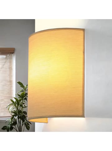 Licht-Erlebnisse Wandlampe (B)20 x (H)23 cm in Helles Kaffeebraun