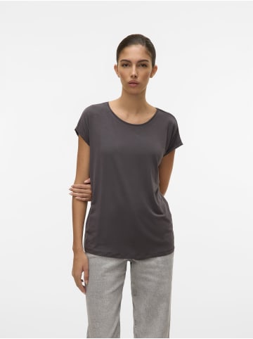 Vero Moda 2er-Pack T-Shirt Einfarbiges Stretch Oberteil in Anthrazit