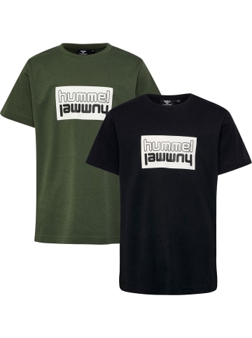 Hummel T-Shirt Hmlduo Kinder in BLACK/THYME
