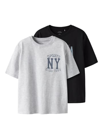 name it T-Shirt in Light Grey Melange