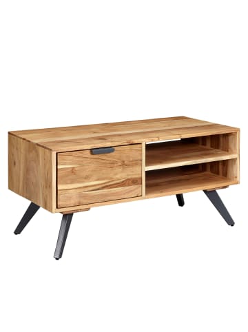 KADIMA DESIGN Couchtisch 95x45x45 cm Akazie Wohnzimmertisch Massivholz Rechteckig,