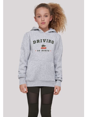 F4NT4STIC Hoodie Driving Home Weihnachten in grau meliert