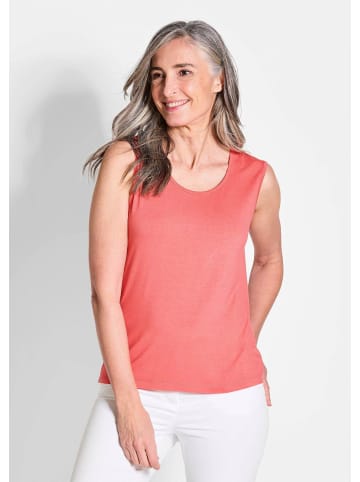 GOLDNER Kurzgröße:  Doppelpack aus weichem Viskose-Jersey in koralle / weiß