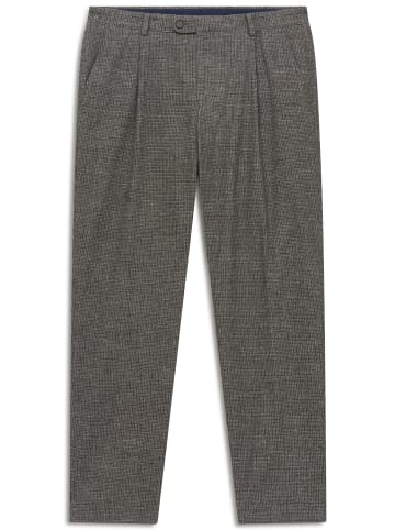 Bugatti Bundfaltenhose in grau braun