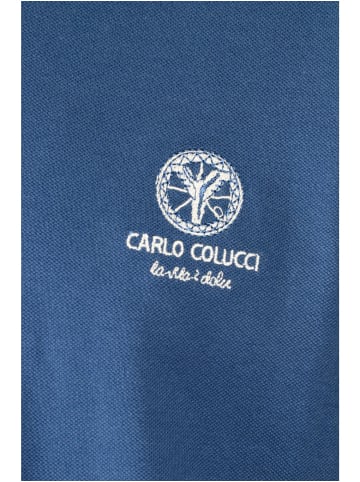 Carlo Colucci Poloshirt Capodanno in Royalblau
