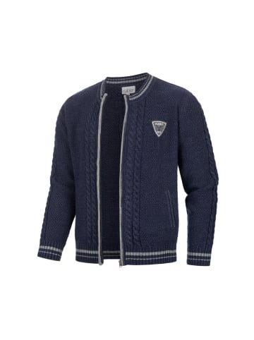 Nübler Trachtenstrickjacke Langarm Henry in Blau