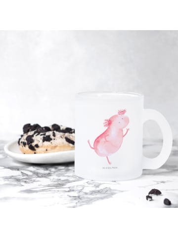 Mr. & Mrs. Panda Teetasse Glas Axolotl Tanzen ohne Spruch in Transparent