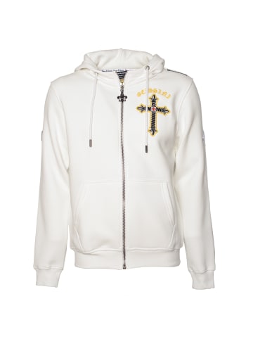 Roberto Geissini Cross-Wings Sweatjacke Offwhite