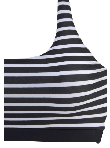 Venice Beach Bustier-Bikini-Top in schwarz-weiß gestreift