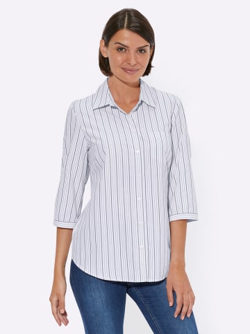 WITT WEIDEN Hemdbluse in dunkelblau-gestreift