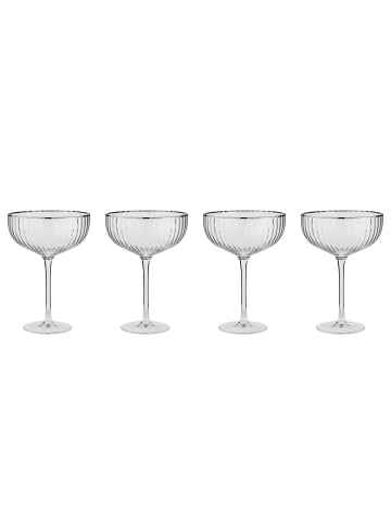 Butlers Champagnerschale CHELSEA 4er-Set in Durchsichtig