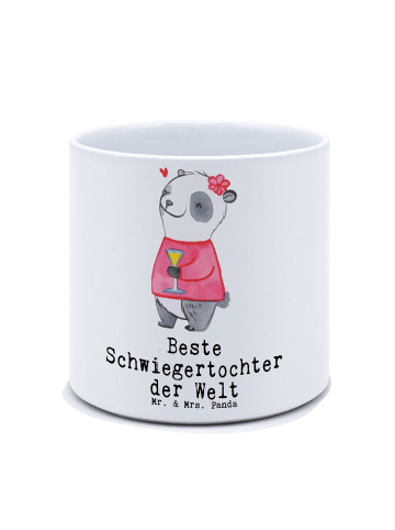 Mr. & Mrs. Panda Übertopf Panda Beste Schwiegertochter der Welt ... in Weiß