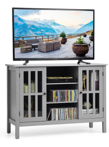 COSTWAY 3-stufiger TV Schrank in Grau