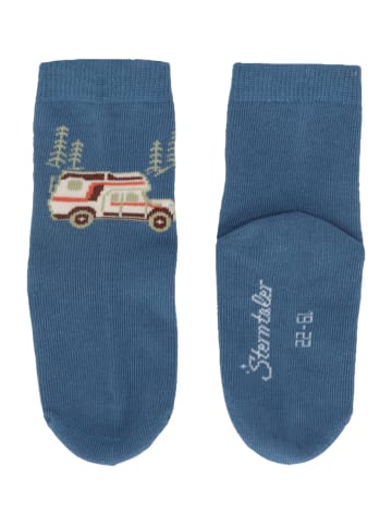 Sterntaler Socken 3er-Pack Camping in mittelblau