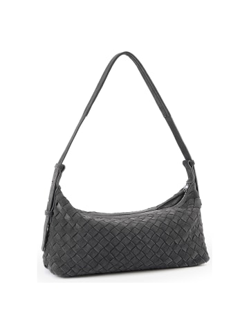Les Visionnaires Marie Schultertasche Leder 38 cm asphalte