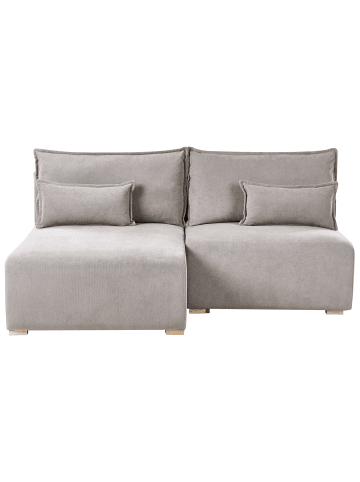 Beliani Modulsofa NERBO in Grau/Braun - (W) 200 x (H) 97 x (L) 154 cm