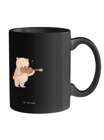 Mr. & Mrs. Panda Tasse Geige Freude mit Spruch in Schwarz