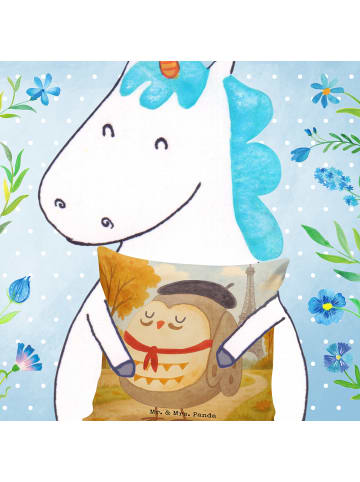 Mr. & Mrs. Panda Kopfkissen Eule Frankreich Design ohne Spruch in Weiß