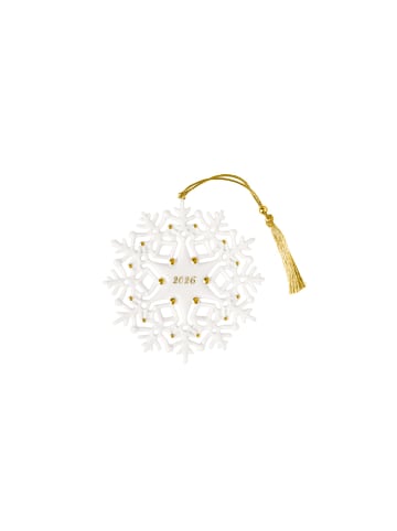 Villeroy & Boch Ornament Schneeflocke 2026 Christmas Classics in 0,6 x 11 x 11 cm in weiß-gold