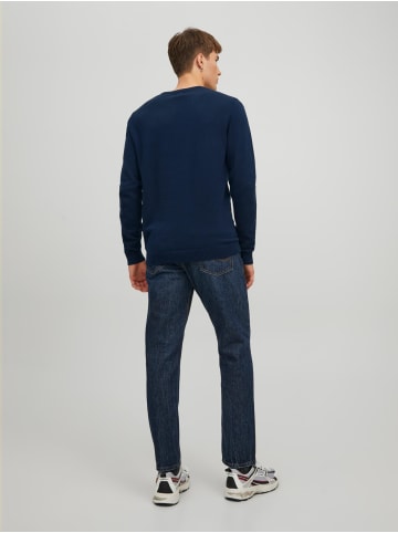 Jack & Jones Dünner Langarm Strickpullover Basic JJEBASIC in Blau