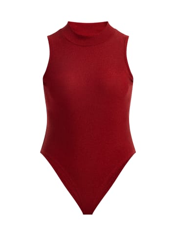 faina Damen Body In Glitzer-Optik in Rot