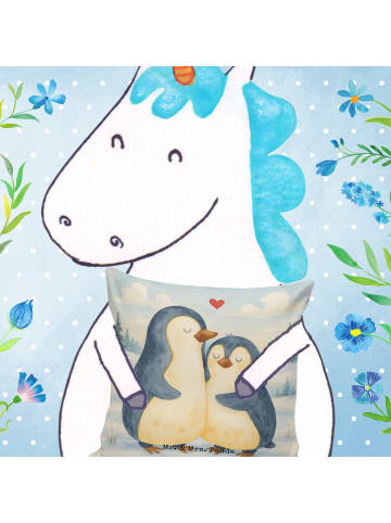 Mr. & Mrs. Panda Kuschelkissen Pinguin umarmen Design ohne Spruch in Weiß