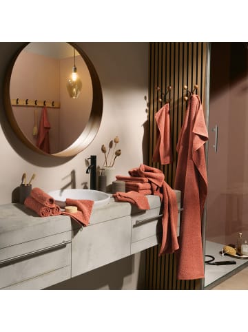 REDBEST Frottier, Jacquard Gästetuch 4er-Pack Palmdale in terra