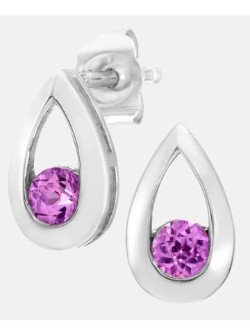 Diamant L'éternel Ohrhänger aus 375 Weißgold mit Saphir