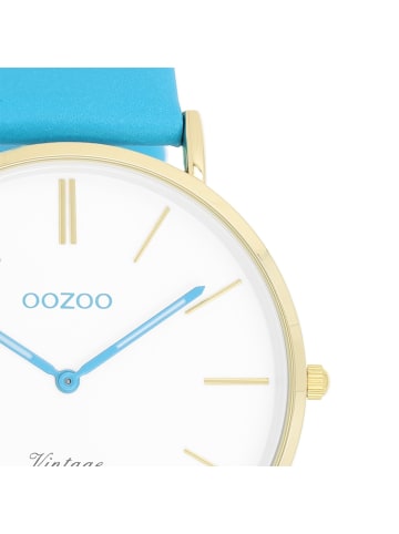 Oozoo Armbanduhr Oozoo Vintage Series blau groß (ca. 40mm)