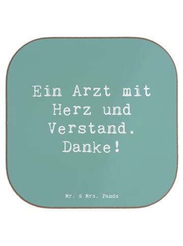 Mr. & Mrs. Panda Untersetzer für Gläser Spruch Arzt mit Herz mit... in Meeresbrise