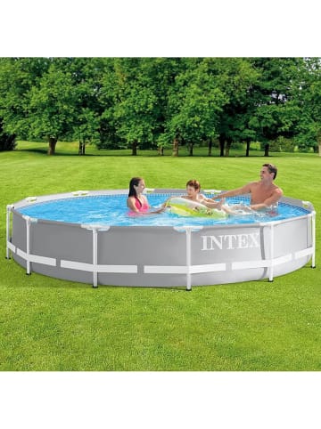 Intex Prism Frame Pool inkl. GS-Filterpumpe, 366x76cm in grau