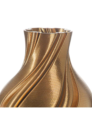 GILDE Vase Fold goldfarben - (H) 26,5 cm