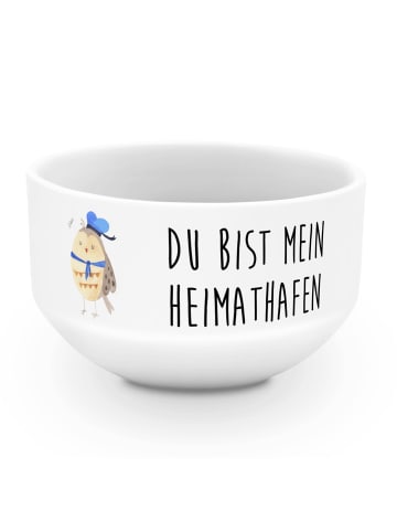 Mr. & Mrs. Panda Dessertschüssel Eule Matrose mit Spruch in Weiß