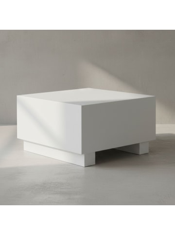 KADIMA DESIGN Couchtisch MONOBLOC 60x60x35 cm Hochglanz, Wohnzimmertisch Cube