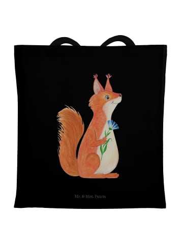 Mr. & Mrs. Panda Schultasche Eichhörnchen Blume ohne Spruch in Schwarz