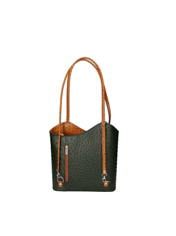 FELIPA Damen Handtasche in Grün Cognac